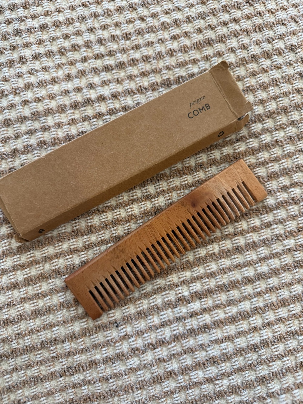 Wooden Pocket Comb - Natural Brown |